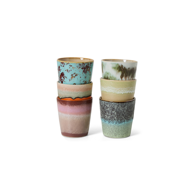 Set de 6 coffee mugs 70s S Surreal