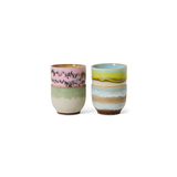 Set de 4 tasses café 70s Déco | Fleux | 6