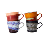 Set de 4 Tasses Americano 70's Friction en céramique | Fleux | 4