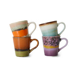 Set of 4 70's Retro Mugs