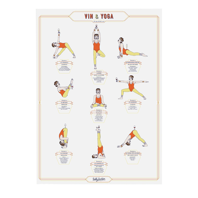 Wine &amp; Yoga Poster