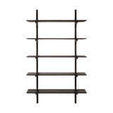 PI Wall Shelf in Dark Brown Mahogany - 5 shelves | Fleux | 3