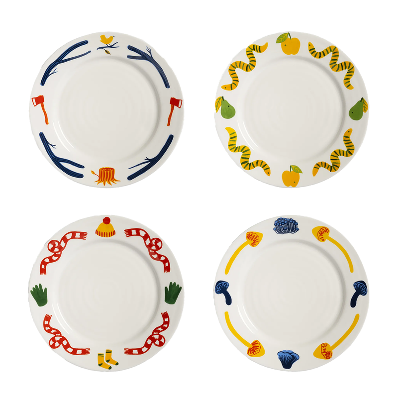 Set of 4 Haines plates - L