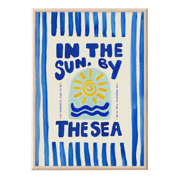 A3 Poster In the Sun By the Sea Stripes