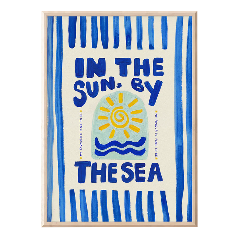 A3 Poster In the Sun By the Sea Stripes