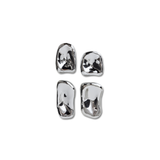 Set de 4 Sculptures Glass Chrome | Fleux | 4