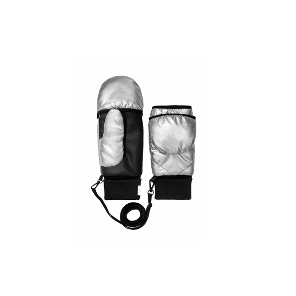 Moufles convertibles mitaines Argent