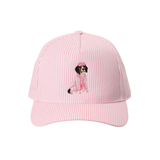 Casquette Brodée Rayures - Beagle Rose | Fleux | 4