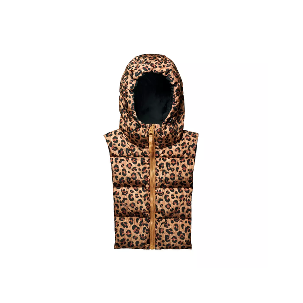Doudoune Capuche - Léopard réversible Noir