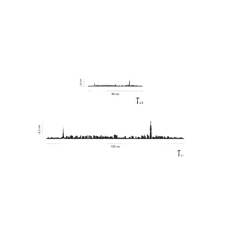 Frise décorative Tokyo - Noir - 50 cm