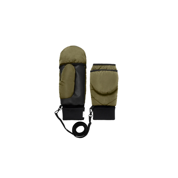Moufles convertibles mitaines Kaki