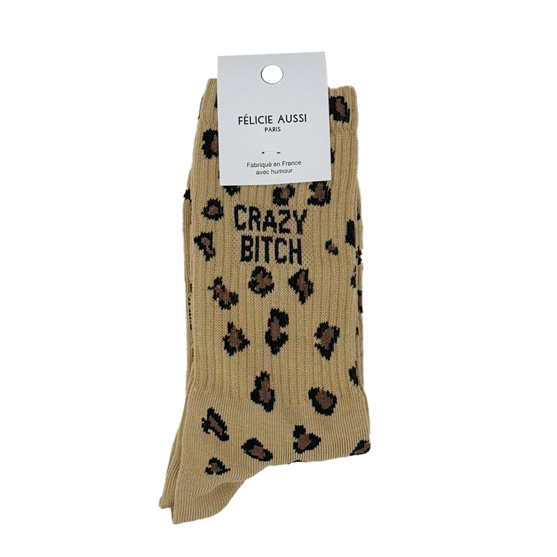 Crazy Bitch Socks 36/40 - Leopard