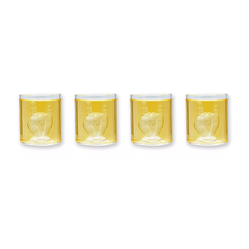 Set de 4 verres à shot - Rock Hand