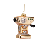 Ornement Verre Shiny Gold Coffee Machine | Fleux | 3
