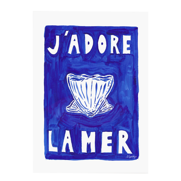 Affiche A3 J'adore La Mer