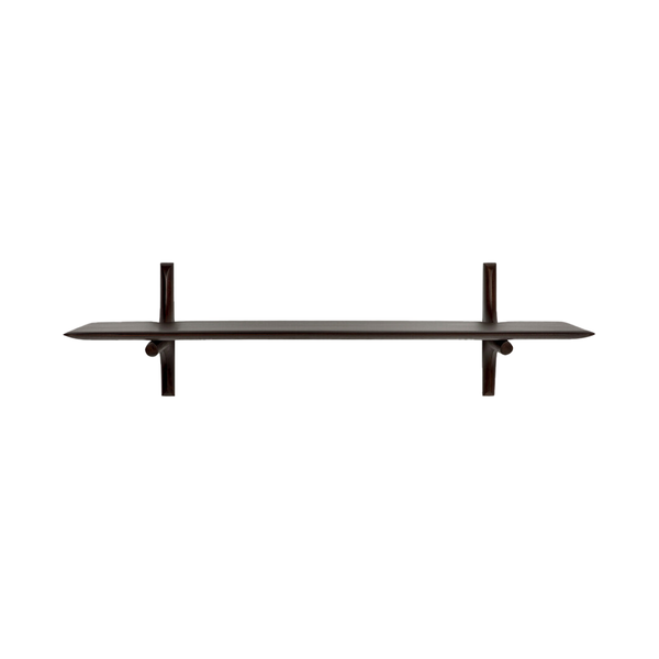 PI Wall Shelf in Dark Brown Mahogany - 1 shelf