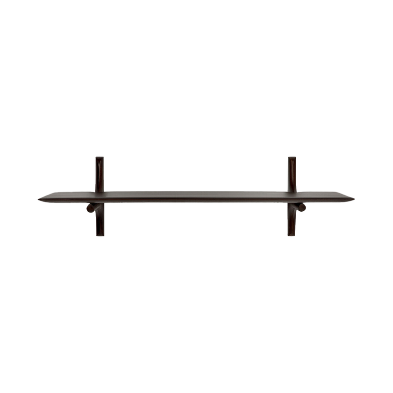 PI Wall Shelf in Dark Brown Mahogany - 1 shelf