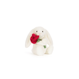 Peluche Cream Bunny with Rose | Fleux | 6