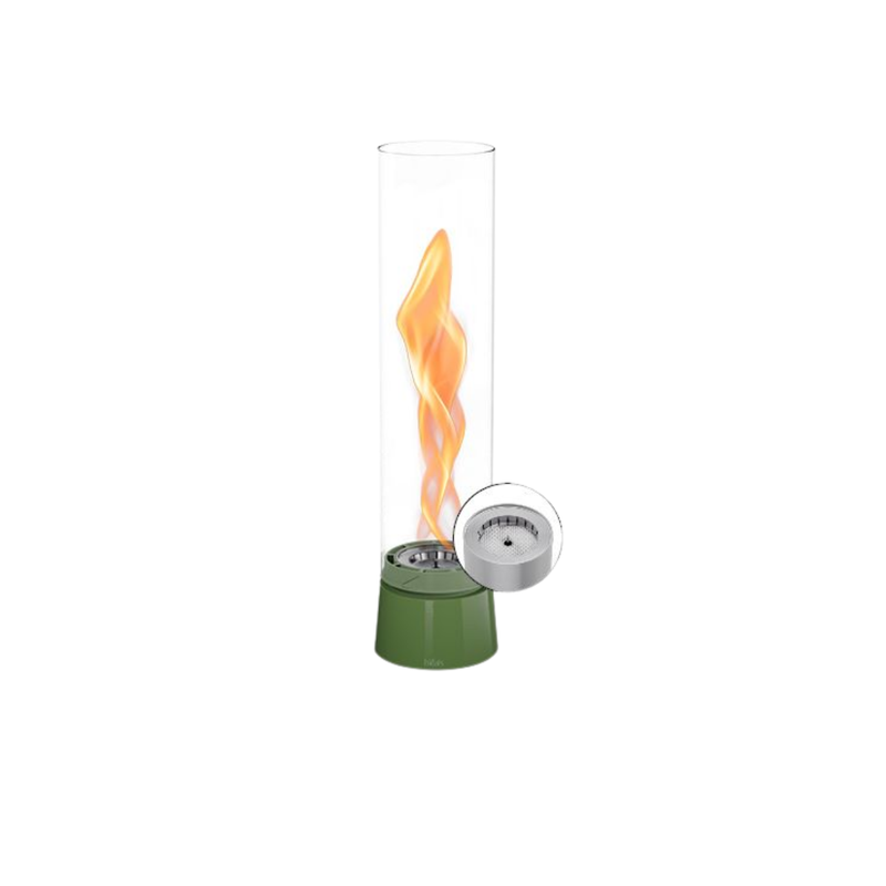 Cheminée / Feu de table Spin Air 900 - Ø 10.6 x 40.5 cm - Émail Vert