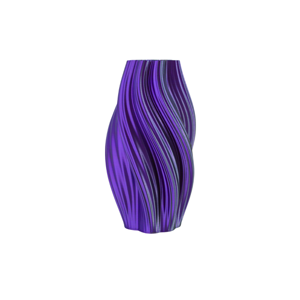 Vase 3D Printed Hot Ice Cream Blue/Purple - 35 cm