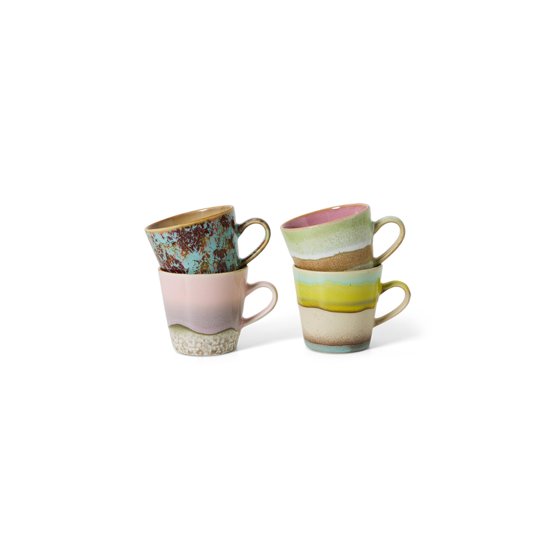 Set de 4 mugs Americano 70s Rococo