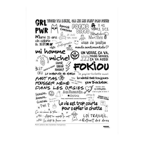 Affiche Graffitis de Toilettes