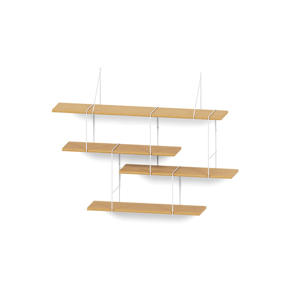 Link Shelving System Set 1 Oak / White