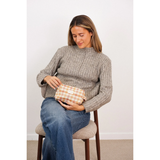 Trousse de toilette Zia - Carreaux Vichy Marron M | Fleux | 4