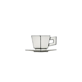 Tasse Cappuccino & Sous-coupe black carte blanche | Fleux | 5