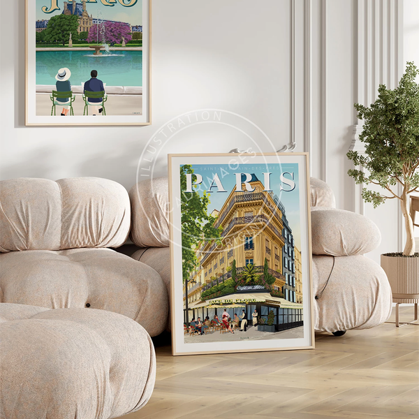 Affiche Paris - Café de Flore