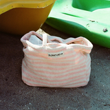 Striped weekend bag - Baby Pink &amp; Ski Patrol Red | Fleux | 3