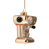 Ornement Verre Shiny Gold Coffee Machine | Fleux | 4