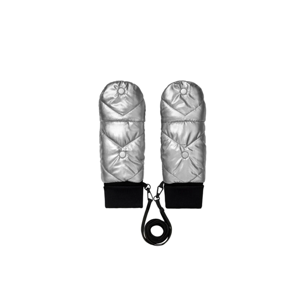 Moufles convertibles mitaines Argent