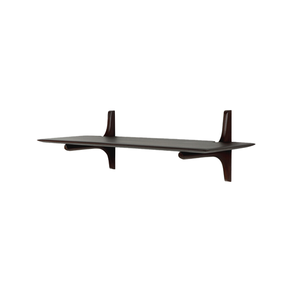 PI Wall Shelf in Dark Brown Mahogany - 1 shelf