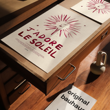 Affiche A3 J'adore Le Soleil - Rouge | Fleux | 3