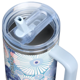 Gourde Quencher H2.0 - ProTour Flip Straw Tumbler - Blue Dream Wildflower 1,18L | Fleux | 4