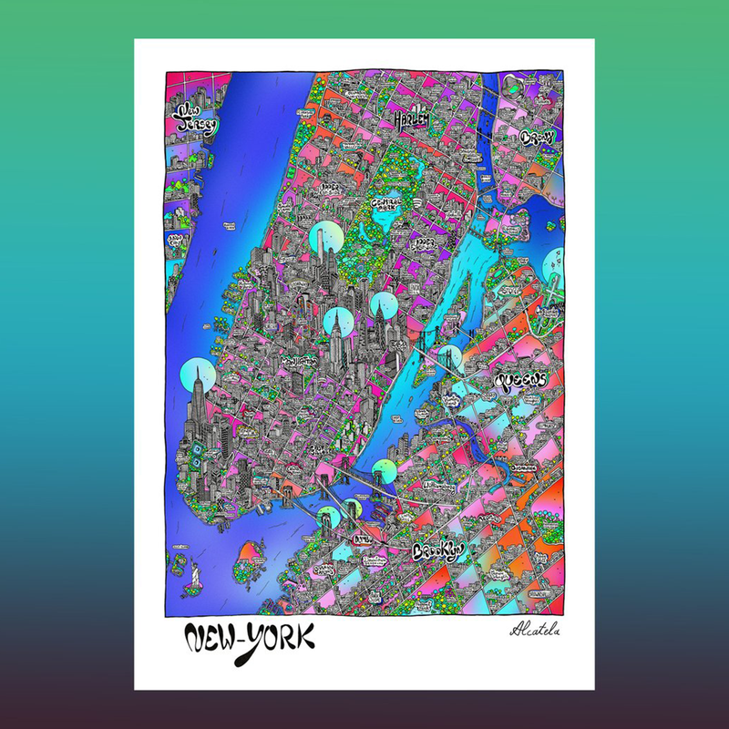 New York Map Poster