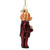 Ornement Verre Burgundy Bear in Clothes | Fleux | 4