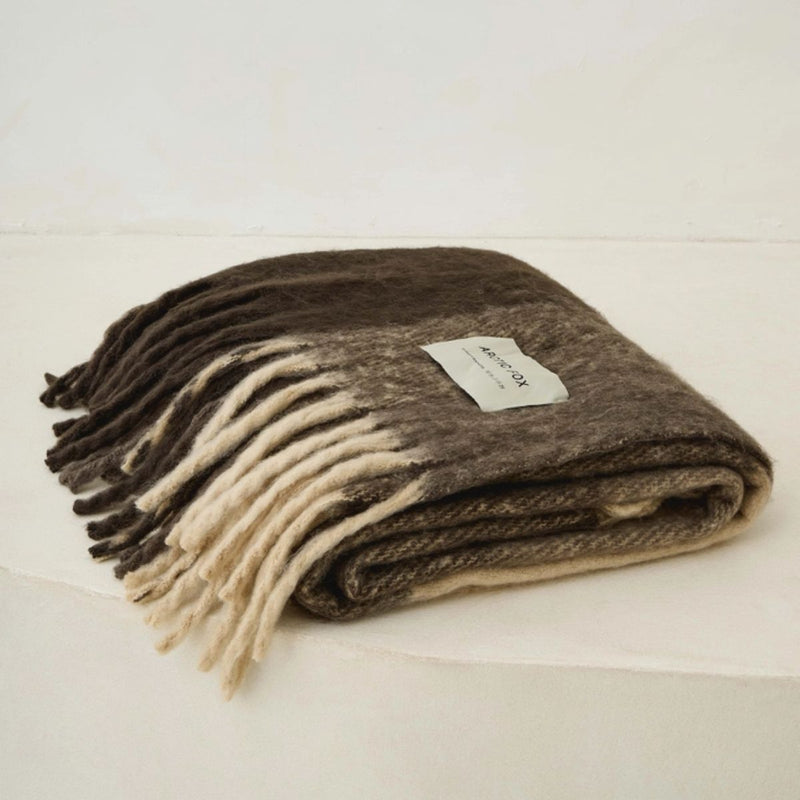 Plaid Recyclé Reykjavik - Dark Earth Brown | Fleux