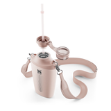 Cross Water Bottle - Rose Quartz