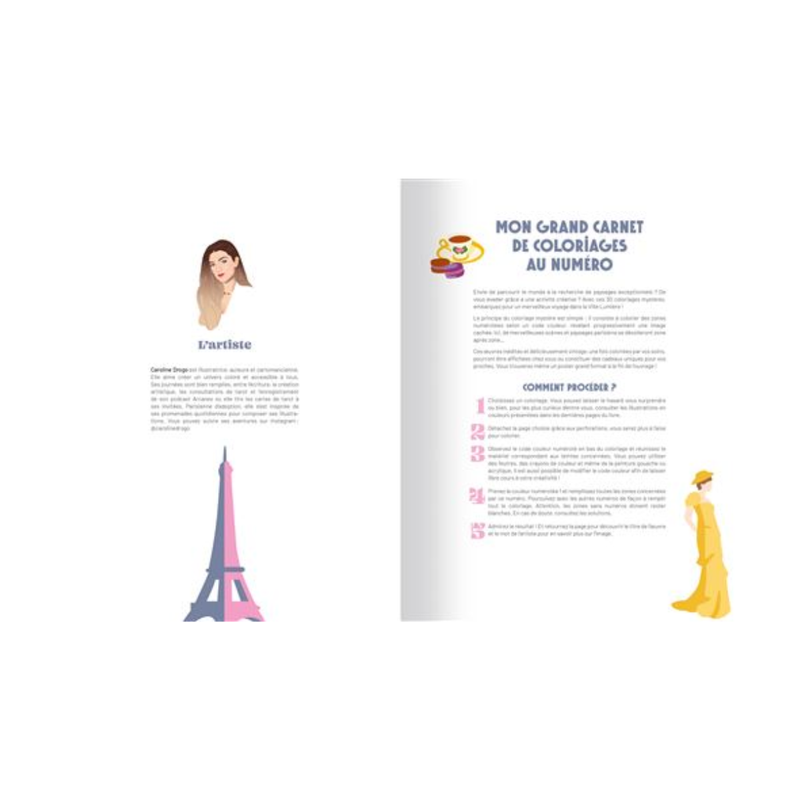 Carnet de coloriages au numéro - Paris