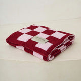 Plaid Recyclé Teddy - Carreaux Roses | Fleux | 6