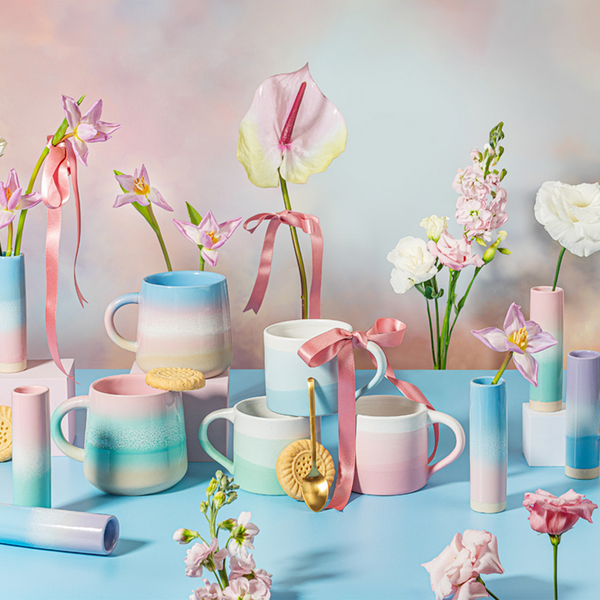 Pastel Ombre Pink/Green Mug