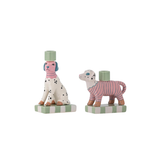 Set de 2 bougeoirs - Doglie Grès Rose | Fleux | 6