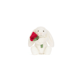 Peluche Cream Bunny with Rose | Fleux | 7