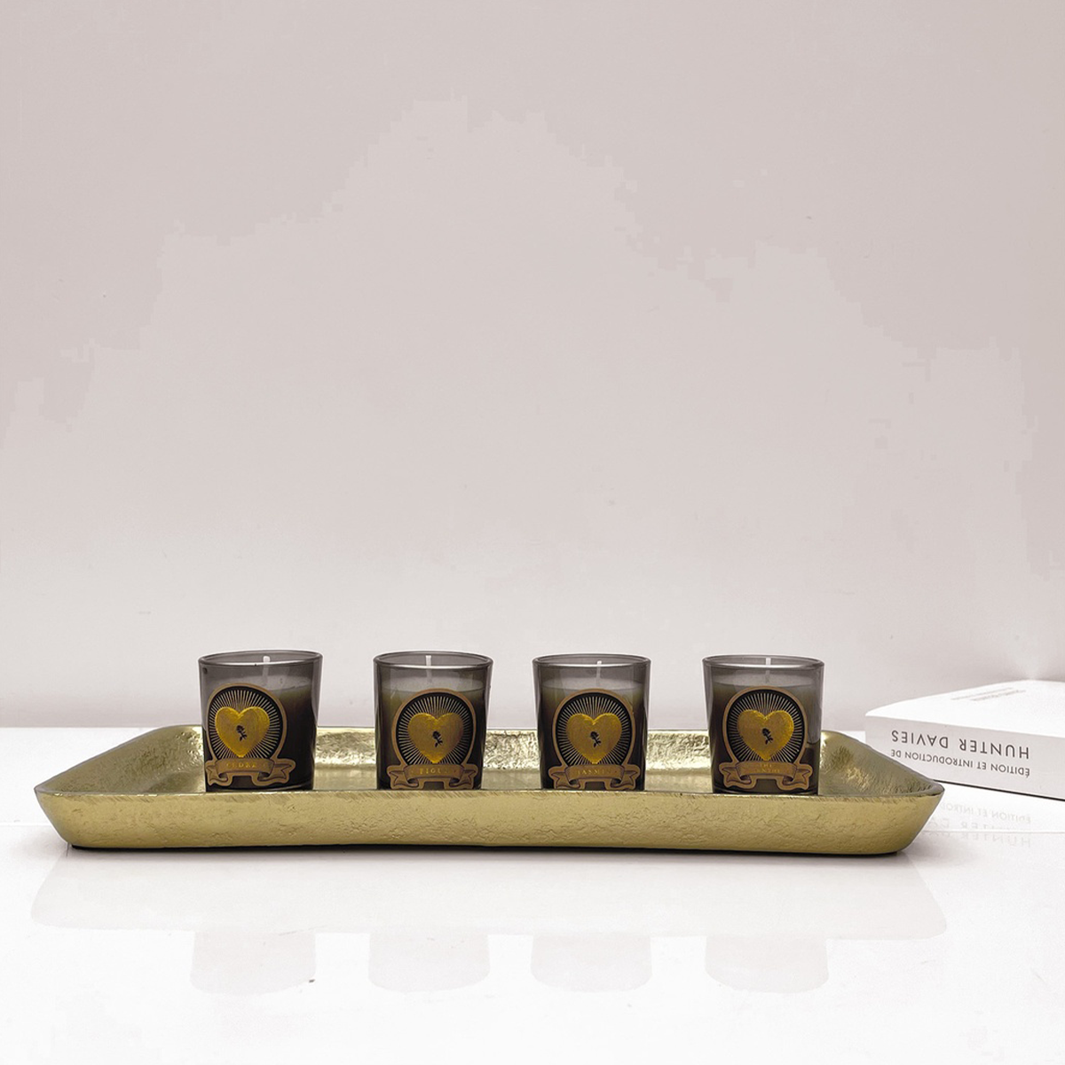 Lot De 5 Pots à Bougies Vides En Aluminium - 5x5x3,5 Cm - Couleurs Doré, Rouge, Blanc, Noir - Pour DIY, Bonbons, Cosmétiques - 6