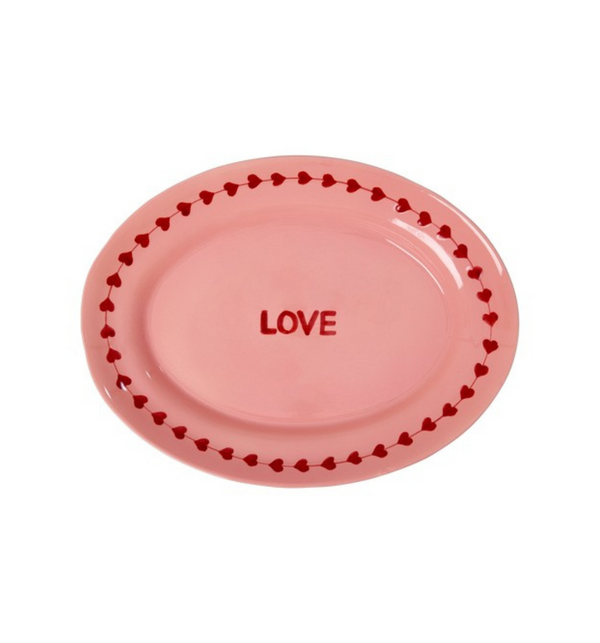 Plateau Love en céramique