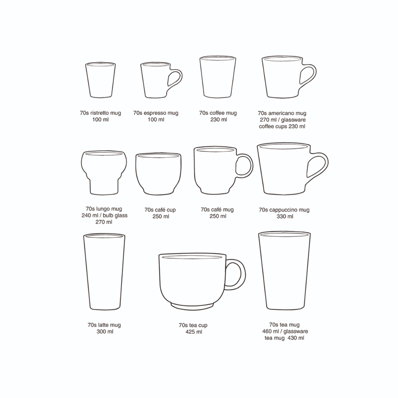 Set de 4 mugs Americano 70s Rococo