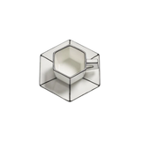 Tasse Espresso & Sous-coupe black carte blanche | Fleux | 7
