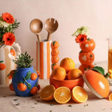 Vase bleu Oranges - 14 cm | Fleux | 5